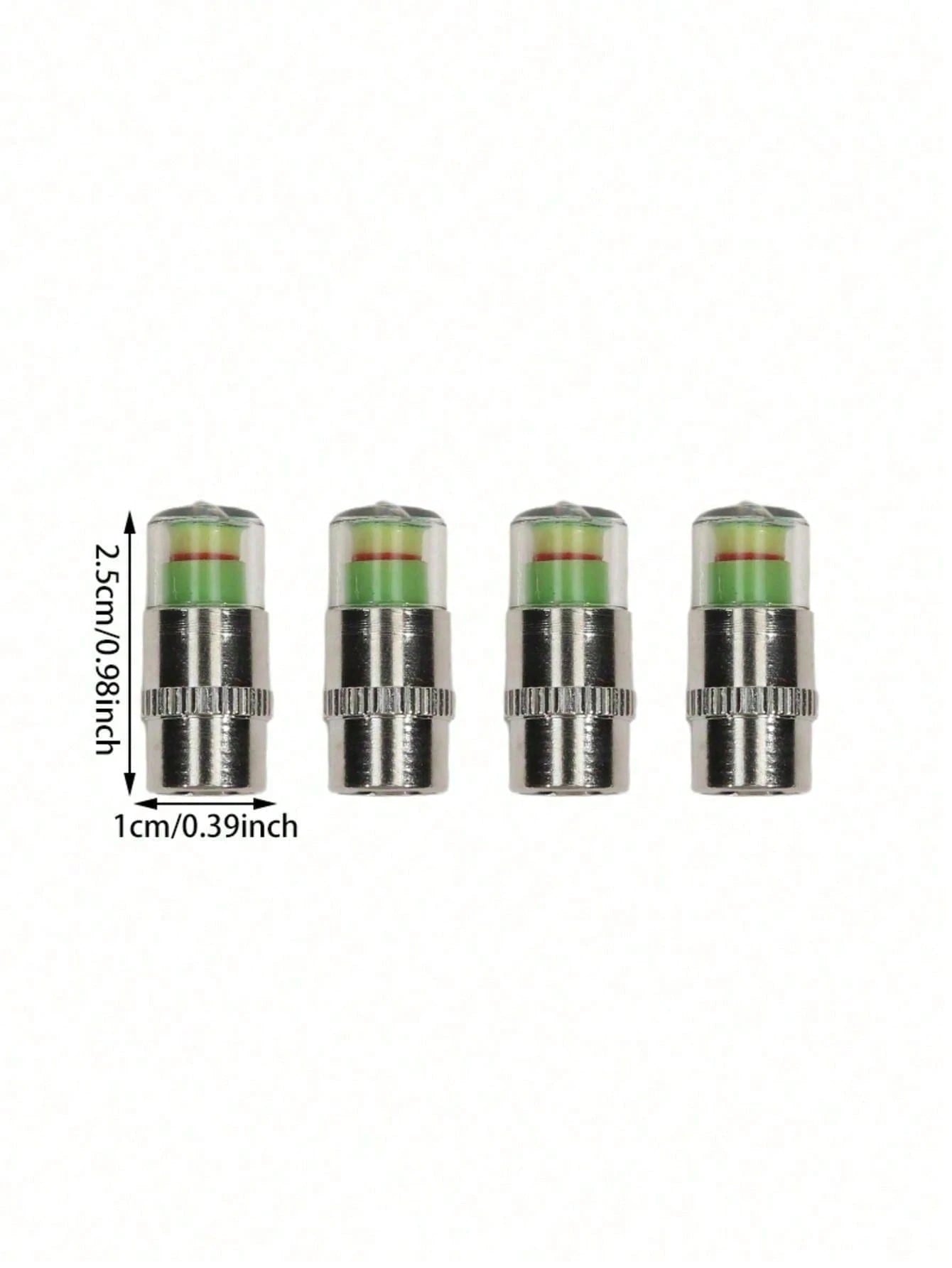 4 Pcs Car Monitoring Valve Cap Tires Pressure Indicator Tire Gauge Indicators Alert Sensor External Detection, Motorcycle Car Tire Pressure Monitor Valve Cap Sensor Indicator Eye Alert Auto Tire Press