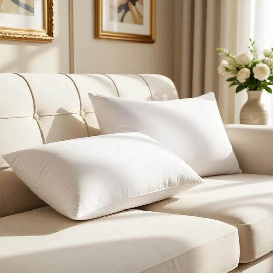 4-Piece White Pillow Core, Lightweight Down Instead Of Polyester Pillow, Sofa Cushion, Bed Pillow (4pc)