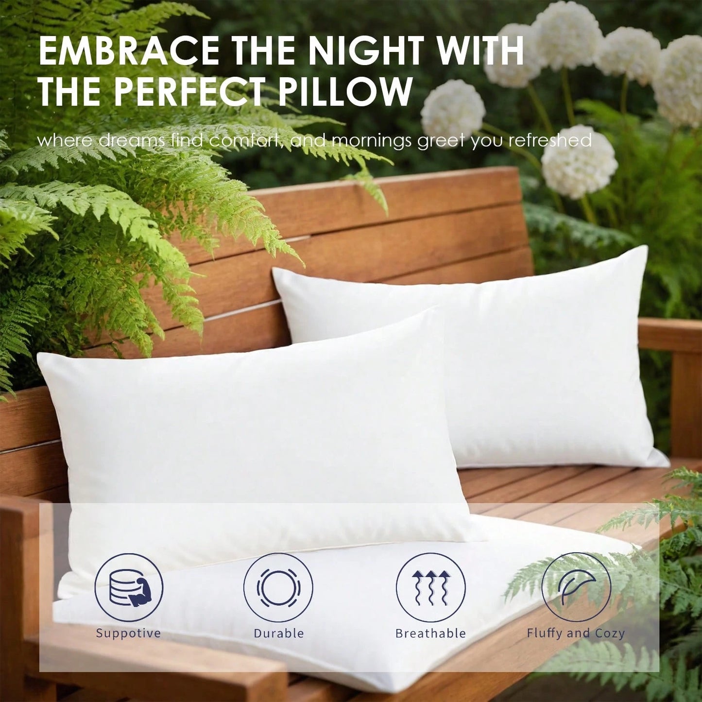 4-Piece White Pillow Core, Lightweight Down Instead Of Polyester Pillow, Sofa Cushion, Bed Pillow (4pc)
