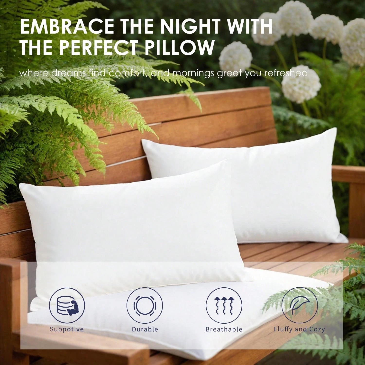 4-Piece White Pillow Core, Lightweight Down Instead Of Polyester Pillow, Sofa Cushion, Bed Pillow (4pc)