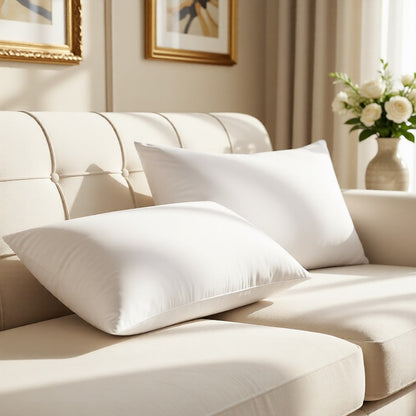 4-Piece White Pillow Core, Lightweight Down Instead Of Polyester Pillow, Sofa Cushion, Bed Pillow (4pc)