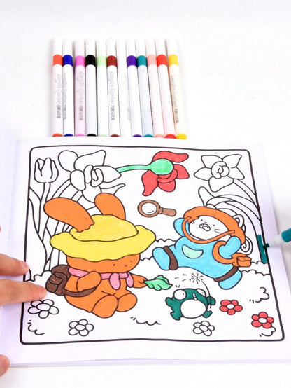 48-Page "Coco" Hidden Garden Themed Coloring Book, Suitable For Adults And Children, Bold And Simple Patterns, Exquisite Design, Ideal For Relaxation. Can Be Used As Christmas, Halloween, Birthday, Ch
