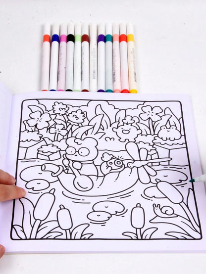 48-Page "Coco" Hidden Garden Themed Coloring Book, Suitable For Adults And Children, Bold And Simple Patterns, Exquisite Design, Ideal For Relaxation. Can Be Used As Christmas, Halloween, Birthday, Ch