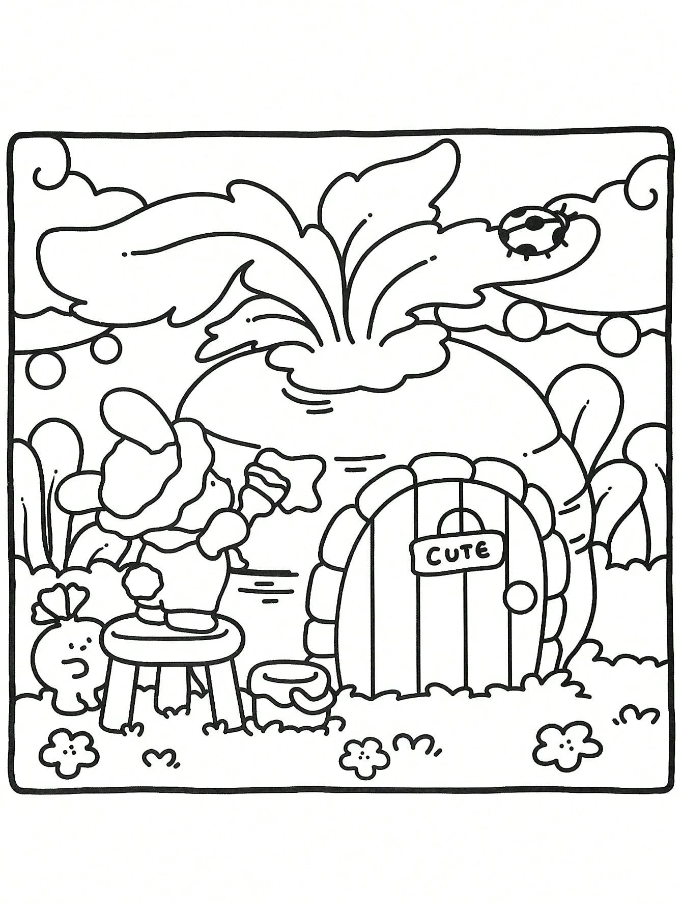 48-Page "Coco" Hidden Garden Themed Coloring Book, Suitable For Adults And Children, Bold And Simple Patterns, Exquisite Design, Ideal For Relaxation. Can Be Used As Christmas, Halloween, Birthday, Ch