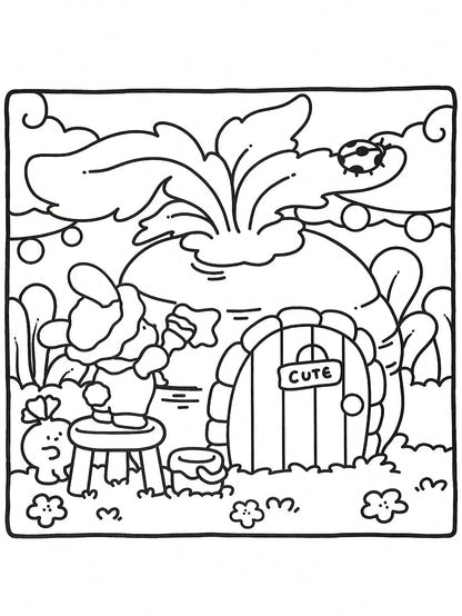 48-Page "Coco" Hidden Garden Themed Coloring Book, Suitable For Adults And Children, Bold And Simple Patterns, Exquisite Design, Ideal For Relaxation. Can Be Used As Christmas, Halloween, Birthday, Ch