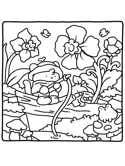 48-Page "Coco" Hidden Garden Themed Coloring Book, Suitable For Adults And Children, Bold And Simple Patterns, Exquisite Design, Ideal For Relaxation. Can Be Used As Christmas, Halloween, Birthday, Ch
