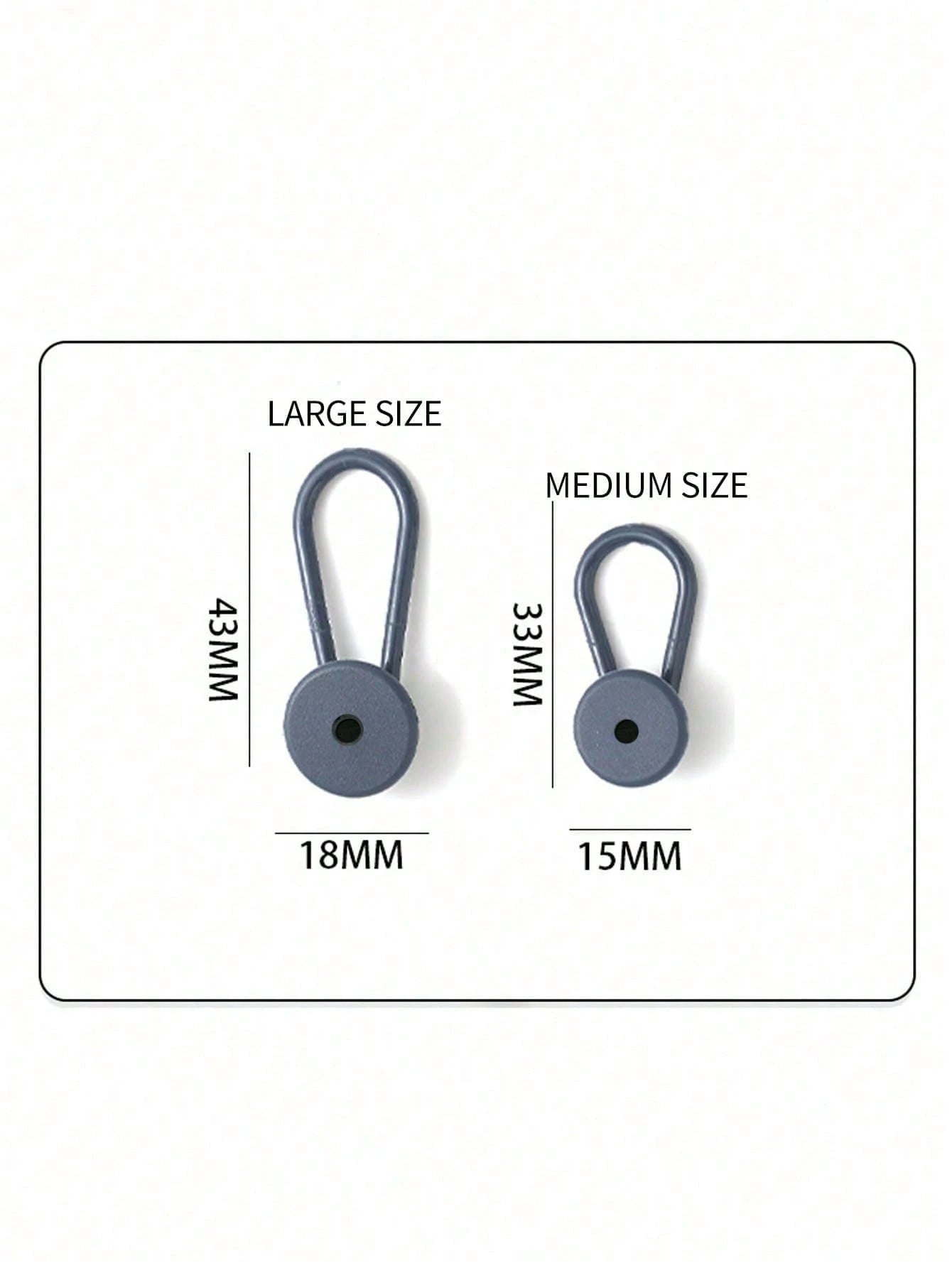 4pcs 10mm-15-18mm Rubber Pants Waistband Extender Button Extension Adjustable For Clothes