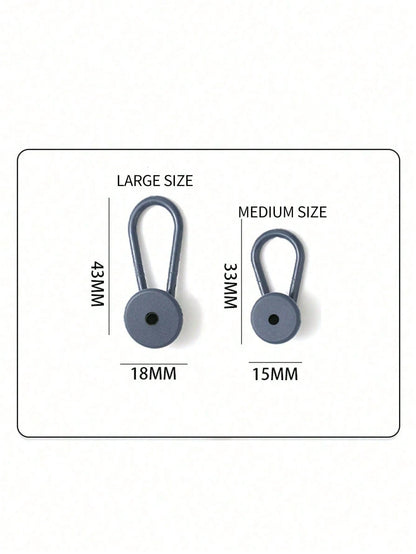 4pcs 10mm-15-18mm Rubber Pants Waistband Extender Button Extension Adjustable For Clothes