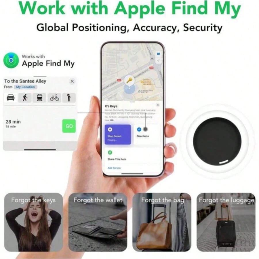 4pcs A-Tracker Smart Tags, Wireless Wallet Tracker Compatible With IPhone "Find My" App (IOS Only, Not Compatible With Android), Global Positioning Tracking For Lost Items Like Keys, Cars, Pets, Lugga