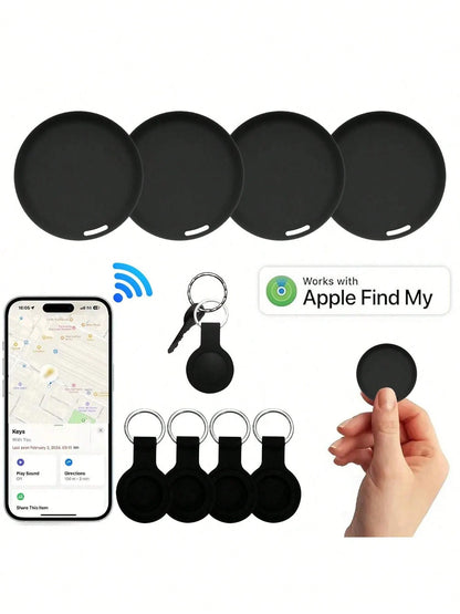 4pcs A-Tracker Smart Tags, Wireless Wallet Tracker Compatible With IPhone "Find My" App (IOS Only, Not Compatible With Android), Global Positioning Tracking For Lost Items Like Keys, Cars, Pets, Lugga
