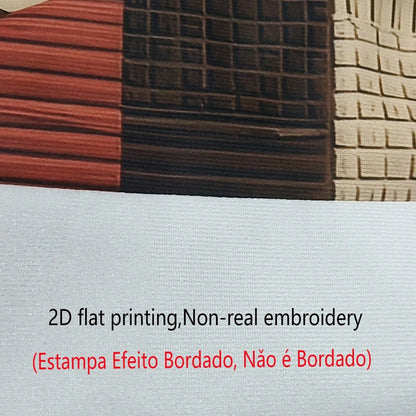 4pcs American Country Brown Tone Plaid Patchwork Print Pillow Covers, Single-Sided 2D Flat Printing, Not 3D Real Embroidery, 45x45cm (18x18in), Soft Comfortable Polyester Cushion Covers, Zipper Closur