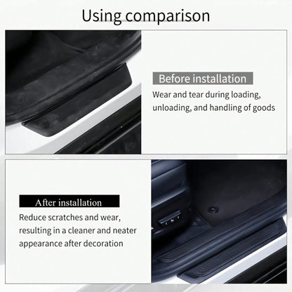 4pcs Flexible Anti-Scratch PVC Car Door Edge Guards Set| Anti-Slip Door Sill Protector Fits All Models, Enhancing Safety And Aesthetics