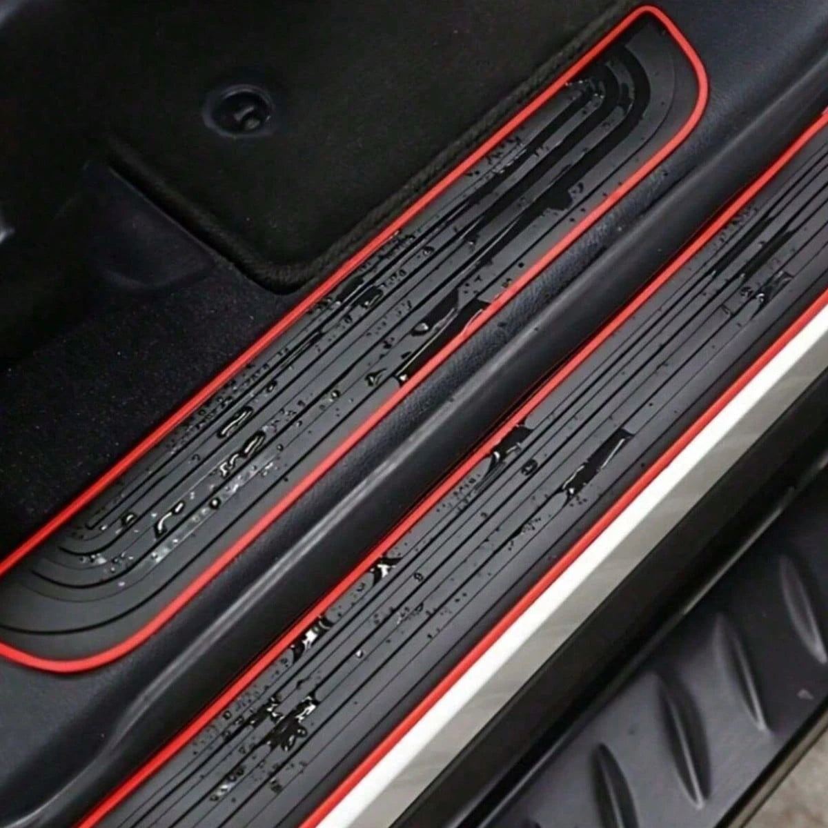 4pcs Flexible Anti-Scratch PVC Car Door Edge Guards Set| Anti-Slip Door Sill Protector Fits All Models, Enhancing Safety And Aesthetics