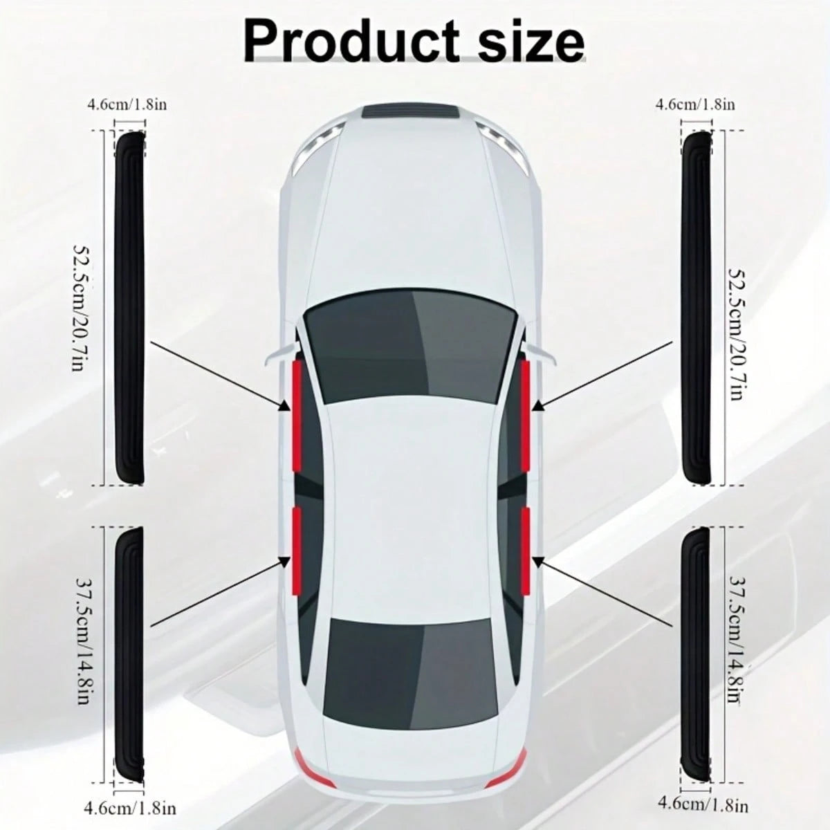 4pcs Flexible Anti-Scratch PVC Car Door Edge Guards Set| Anti-Slip Door Sill Protector Fits All Models, Enhancing Safety And Aesthetics