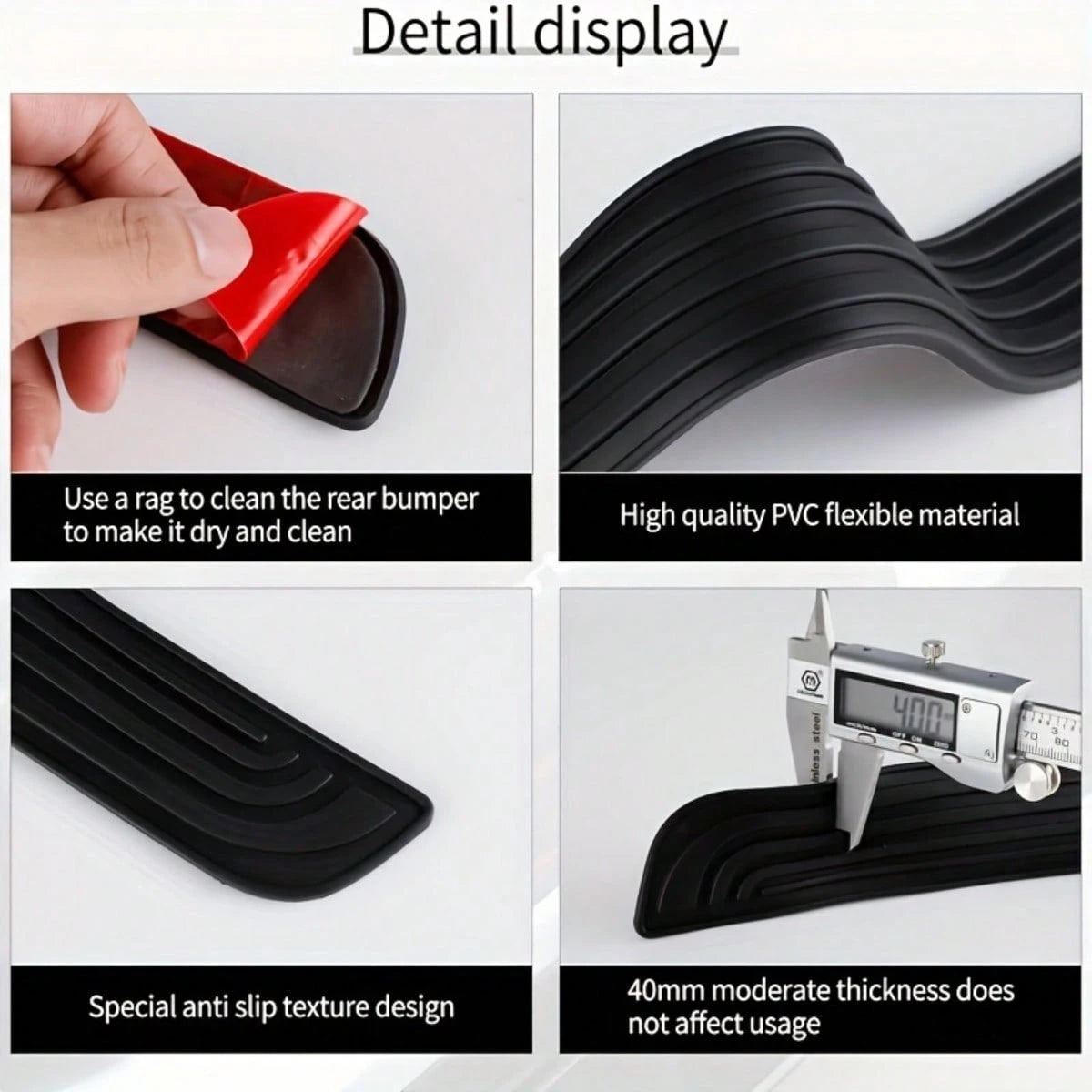 4pcs Flexible Anti-Scratch PVC Car Door Edge Guards Set| Anti-Slip Door Sill Protector Fits All Models, Enhancing Safety And Aesthetics