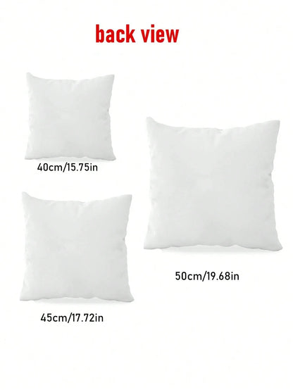 4pcs Pillowcase Set, Hello Pumpkin Autumn Orange White Pumpkin Pattern Design Pillowcases, Multi-Size Available, Thanksgiving Harvest Farmhouse Sofa Decor- Single-Sided Printing, Pillow Core Not Incl