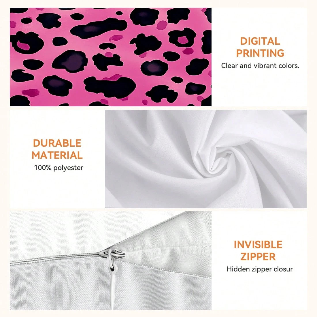 4pcs Pink Leopard Print Pillow Covers, Single-Sided Printed Cushion Covers, Suitable For Living Room, Bedroom, Home Decor, All Season