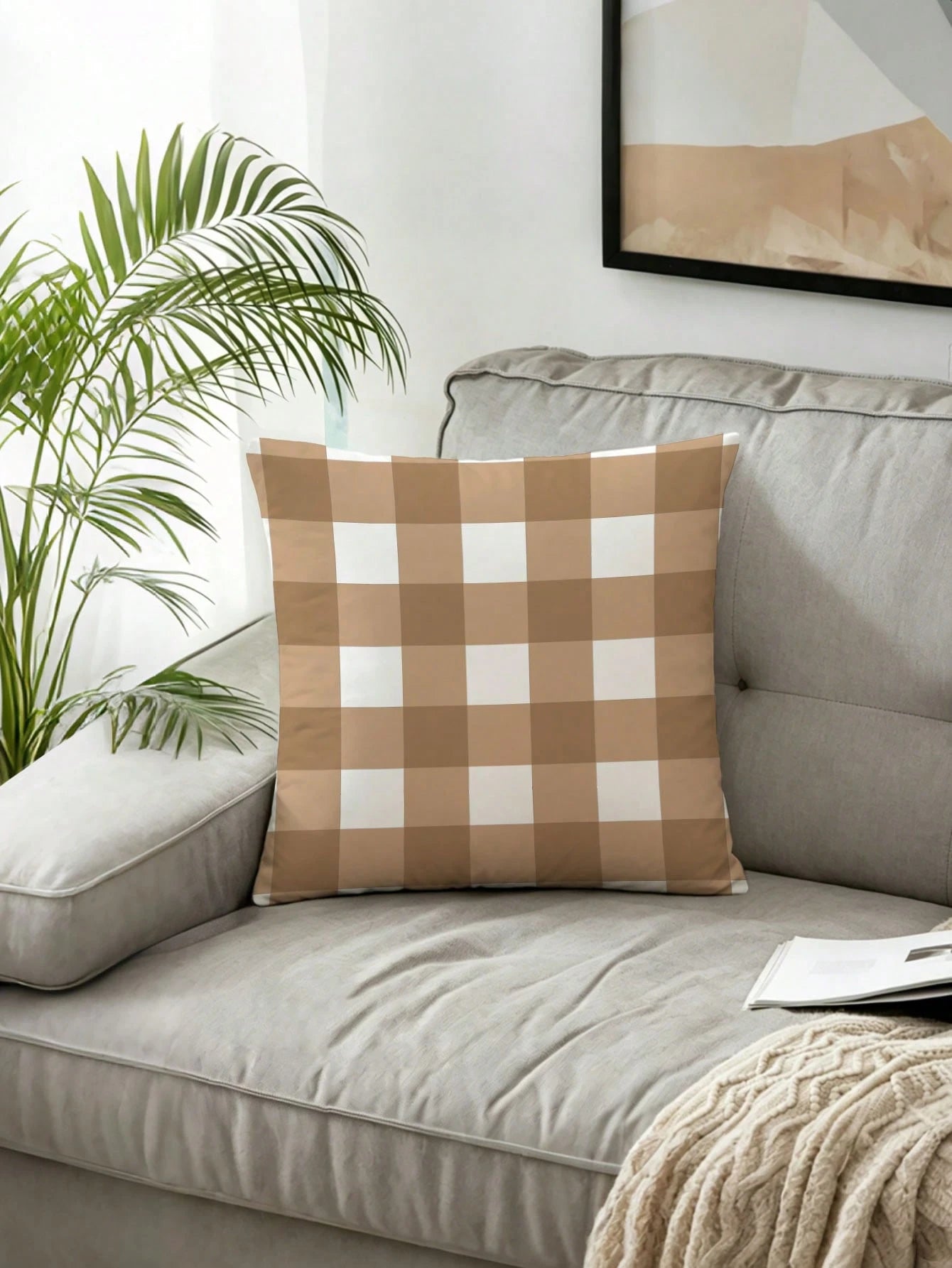 4pcs, Plaid Striped Solid Color Pillow Covers, Fresh Versatile Home Decor Pillow Covers, Best-Selling Style, Decorative Pillow Covers For Sofa Living Room Bedroom, No Pillow Insert