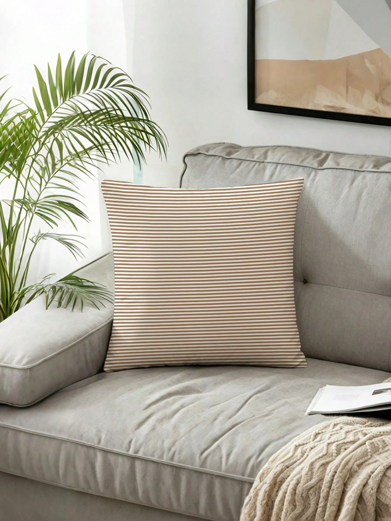 4pcs, Plaid Striped Solid Color Pillow Covers, Fresh Versatile Home Decor Pillow Covers, Best-Selling Style, Decorative Pillow Covers For Sofa Living Room Bedroom, No Pillow Insert
