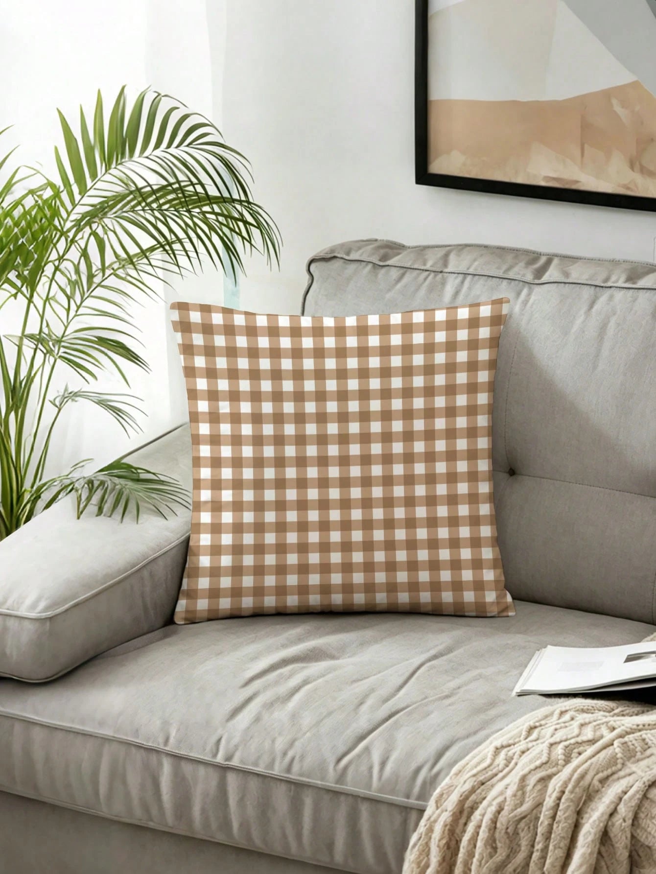 4pcs, Plaid Striped Solid Color Pillow Covers, Fresh Versatile Home Decor Pillow Covers, Best-Selling Style, Decorative Pillow Covers For Sofa Living Room Bedroom, No Pillow Insert