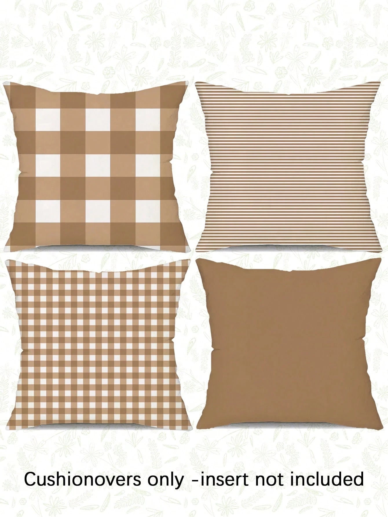 4pcs, Plaid Striped Solid Color Pillow Covers, Fresh Versatile Home Decor Pillow Covers, Best-Selling Style, Decorative Pillow Covers For Sofa Living Room Bedroom, No Pillow Insert