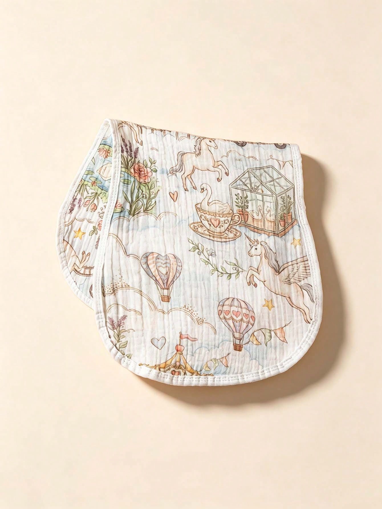 4pcs Plain Gauze Baby Burp Cloths, Highly Absorbent Soft Skin-Friendly Newborn Spit-Up Bibs, Unisex Multifunctional Face Wash & Body Wipe Care Towels