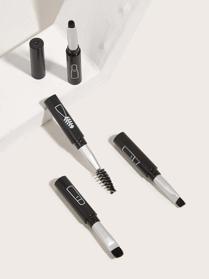 4pcs Portable 4-In-1 Makeup Brush Set Eyeshadow Brush Eyelash Comb Eyebrow Brush Lip Brush One Mini Makeup Brush Makeup Tools,Brush Set,Makeup Brush Kit,Make Up Brush Set,Make Up Set Complete,Makeup B