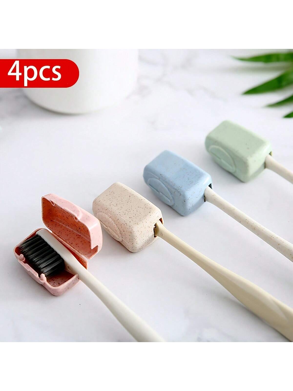 4pcs Portable Travel Toothbrush Case Set, Waterproof Toothbrush Storage Organizer