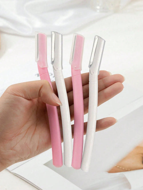 4pcs Professional Eyebrow Razors, Anti-Scratch Eyebrow Trimmer Set For Beginners, Unisex Beauty Tools