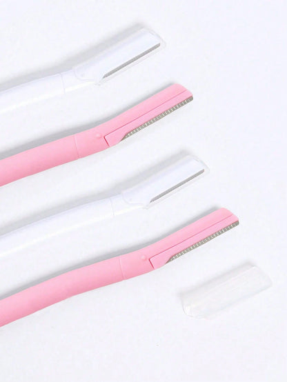 4pcs Professional Eyebrow Razors, Anti-Scratch Eyebrow Trimmer Set For Beginners, Unisex Beauty Tools