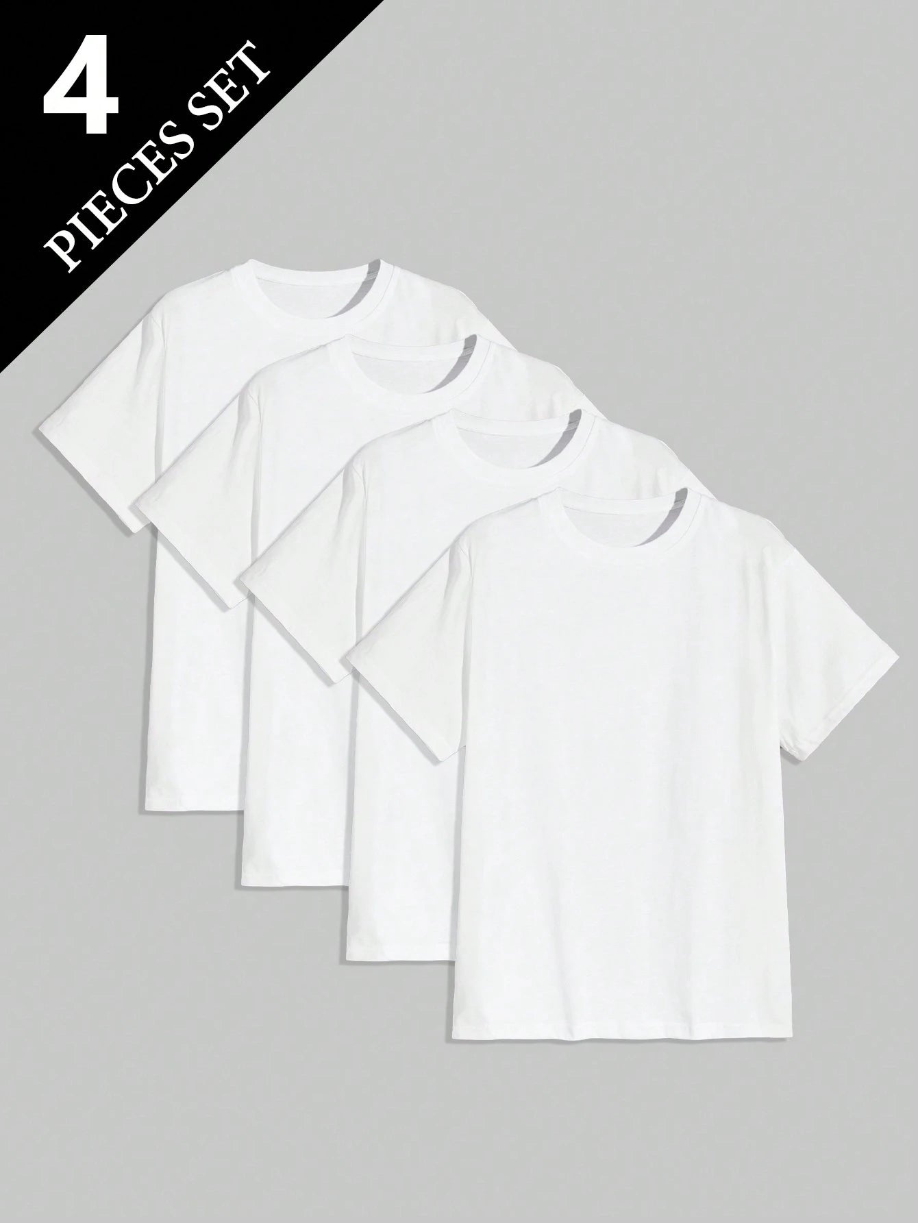 4pcs/Set Men's Undershirt/T-Shirt, Suitable For All Seasons