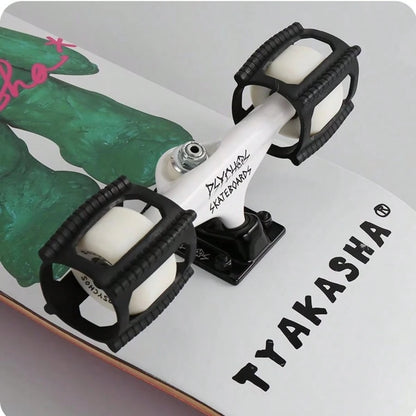 4pcs/Set Skateboard Trick Trainer- Skateboard Trainer Quick Trick- Skateboard Wheel Lock, Beginners Learn Ollies Kickflips Faster, Fun, Simple, Ollies, Kickflips And More- Suitable For All Ages- S