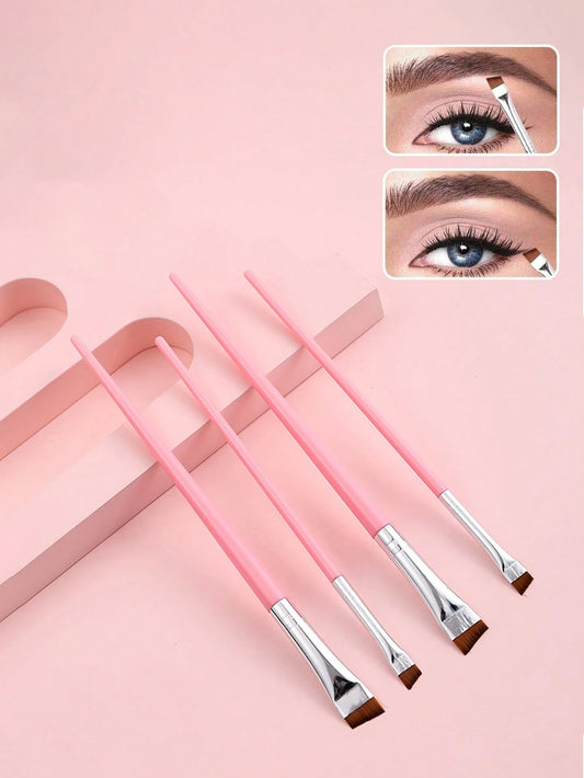 4pcs Upgrade Blade Eyeliner Brushes- Ultra-Thin, Angled, Flat & Eyebrow Brushes- Precise Makeup Tool For Small Details,Eyebrow Brush,Eyeshadow Brush,Spoolie,Spoolie Brush,Giveaways