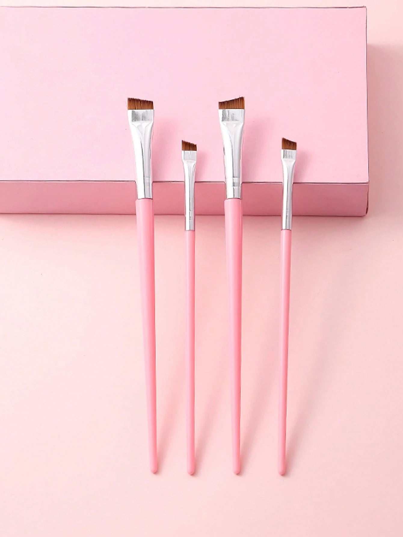 4pcs Upgrade Blade Eyeliner Brushes- Ultra-Thin, Angled, Flat & Eyebrow Brushes- Precise Makeup Tool For Small Details,Eyebrow Brush,Eyeshadow Brush,Spoolie,Spoolie Brush,Giveaways