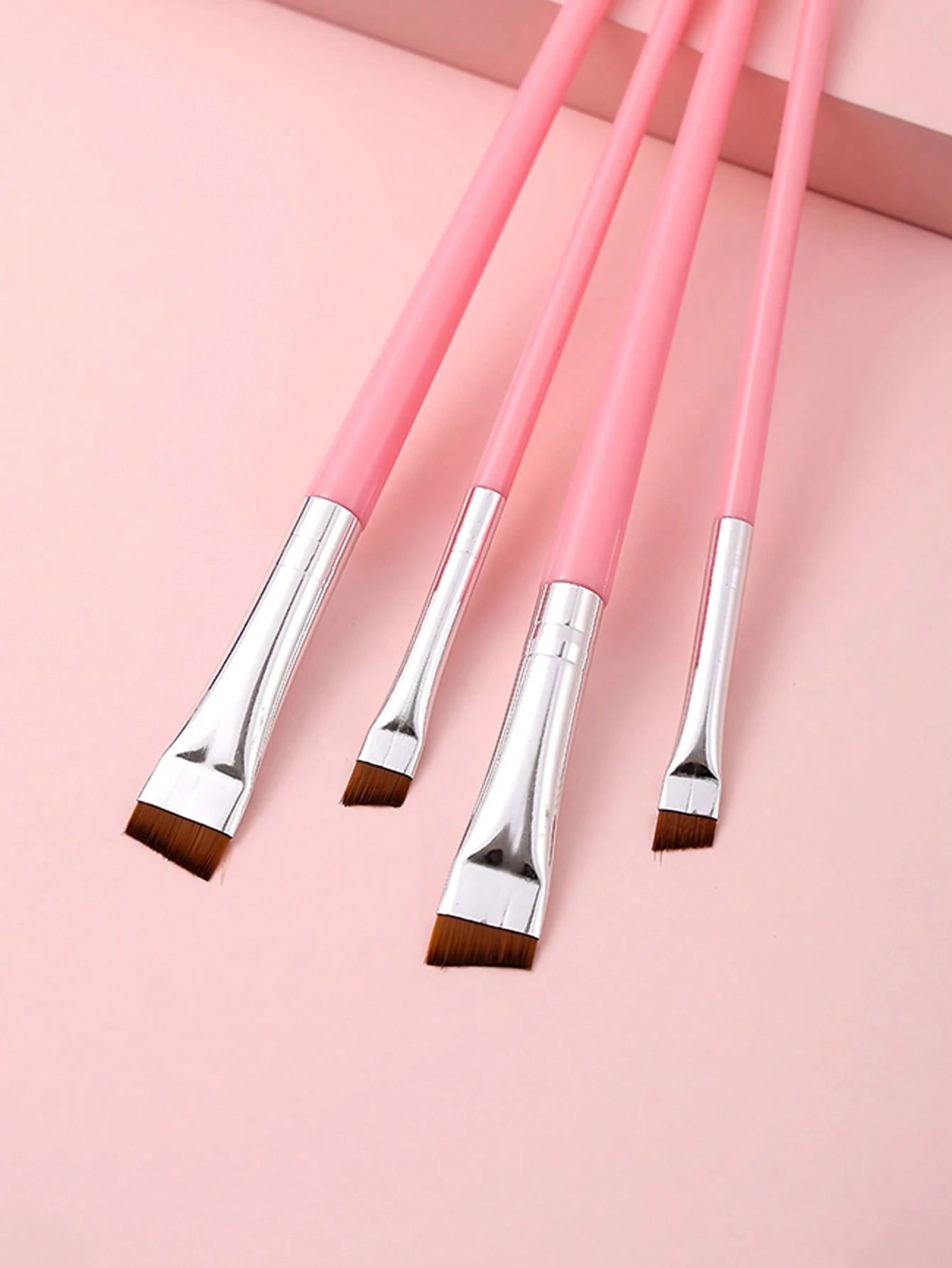4pcs Upgrade Blade Eyeliner Brushes- Ultra-Thin, Angled, Flat & Eyebrow Brushes- Precise Makeup Tool For Small Details,Eyebrow Brush,Eyeshadow Brush,Spoolie,Spoolie Brush,Giveaways