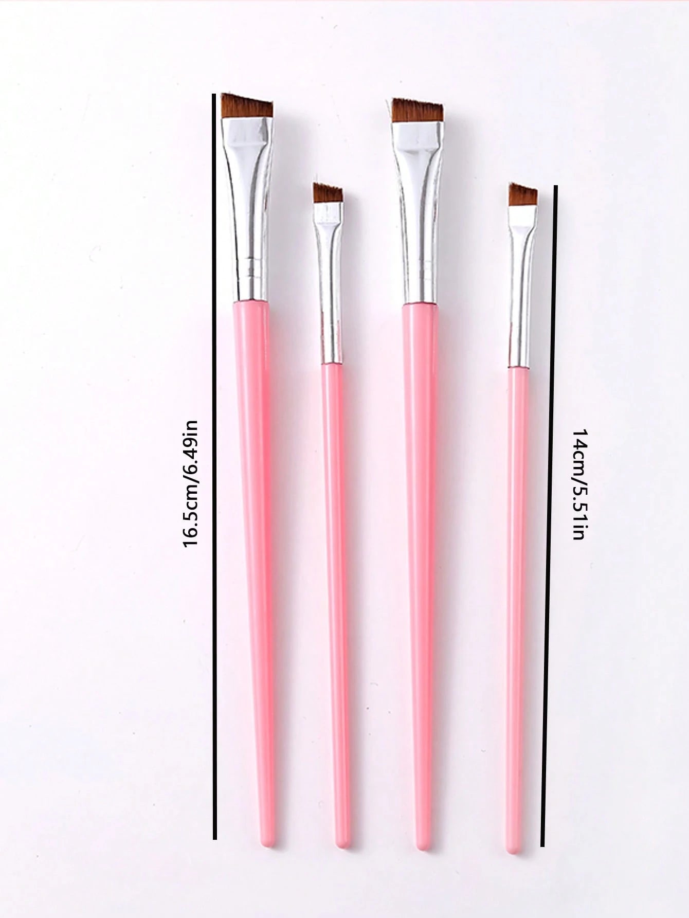 4pcs Upgrade Blade Eyeliner Brushes- Ultra-Thin, Angled, Flat & Eyebrow Brushes- Precise Makeup Tool For Small Details,Eyebrow Brush,Eyeshadow Brush,Spoolie,Spoolie Brush,Giveaways