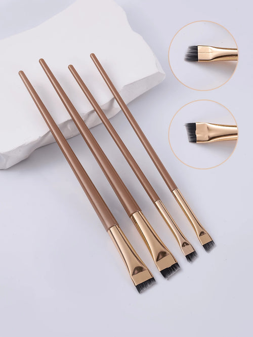4pcs Upgraded Blade Eyeliner Brush, Thin Angle & Flat Eyebrow Brush, Precision Detailing Brush For Makeup, Eyebrow Brush, Eyeshadow Brush, Brush,Giveaways