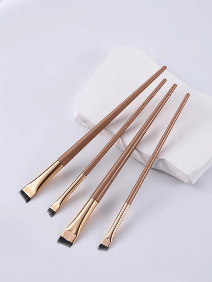 4pcs Upgraded Blade Eyeliner Brush, Thin Angle & Flat Eyebrow Brush, Precision Detailing Brush For Makeup, Eyebrow Brush, Eyeshadow Brush, Brush,Giveaways