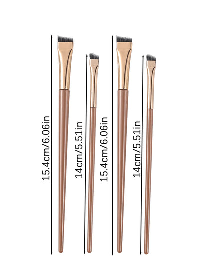 4pcs Upgraded Blade Eyeliner Brush, Thin Angle & Flat Eyebrow Brush, Precision Detailing Brush For Makeup, Eyebrow Brush, Eyeshadow Brush, Brush,Giveaways