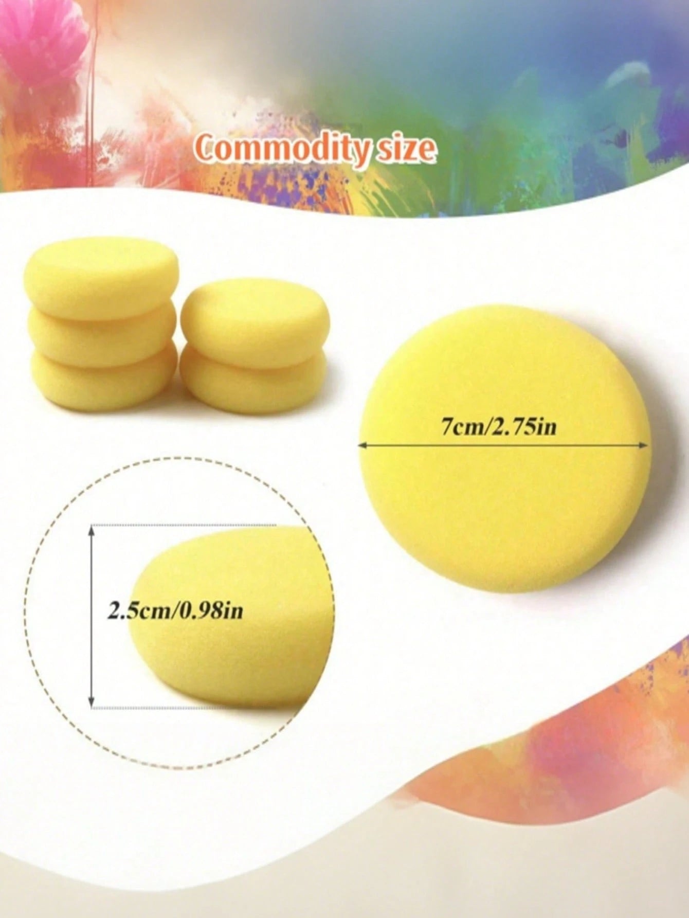 5/10/15/20pcs Round Painting Sponge, Suitable For Watercolor Crafts, Ceramic Pottery, Clay, Facial Painting And Home Use