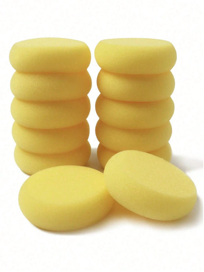 5/10/15/20pcs Round Painting Sponge, Suitable For Watercolor Crafts, Ceramic Pottery, Clay, Facial Painting And Home Use