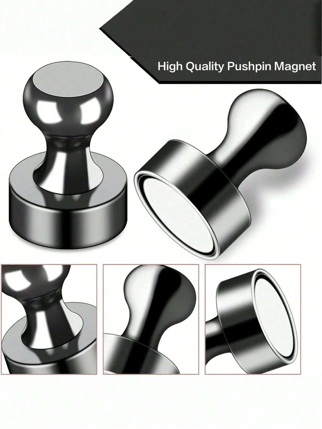 5 10 20 PCS Strong Magnetic Metal Heavy Duty Multi Purpose Black Magnets For Whiteboard Fridge Home Office Organization DIY Crafts Hardware Tools Storage Display Powerful