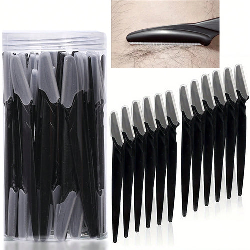 5/10/30/40pcs Unisex Face Razor, Multi-Purpose Eyebrow Trimmer, Facial Hair Removal Tool, Silicone Protected Eyebrow Trimmer, Easy Shaving Razor
