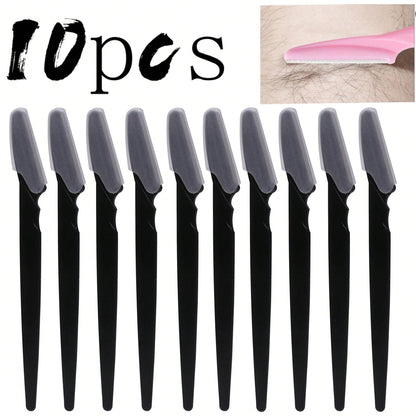5/10/30/40pcs Unisex Face Razor, Multi-Purpose Eyebrow Trimmer, Facial Hair Removal Tool, Silicone Protected Eyebrow Trimmer, Easy Shaving Razor