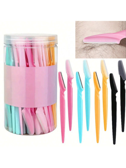 5/10/30/40pcs Unisex Face Razor, Multi-Purpose Eyebrow Trimmer, Facial Hair Removal Tool, Silicone Protected Eyebrow Trimmer, Easy Shaving Razor