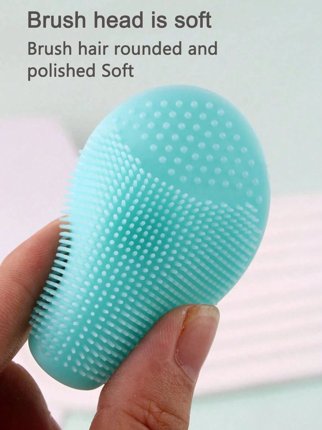 5/2pcs Mini Handheld Oval Face Cleansing Brush (With Shampoo Brush), Deep Cleansing Face Brush, Gentle Exfoliating Massage Cleansing Brush, Skincare Tool, Travel Tool