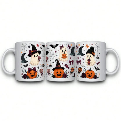 5 Sheets Halloween Cat UV DTF Stickers Design UV DTF Cup Packaging Transfer Waterproof Self-Adhesive Paper For 16oz Glass Mug Water Bottle Cup Practical Wrap, 3d Crystal Label Waterproof And Scratch