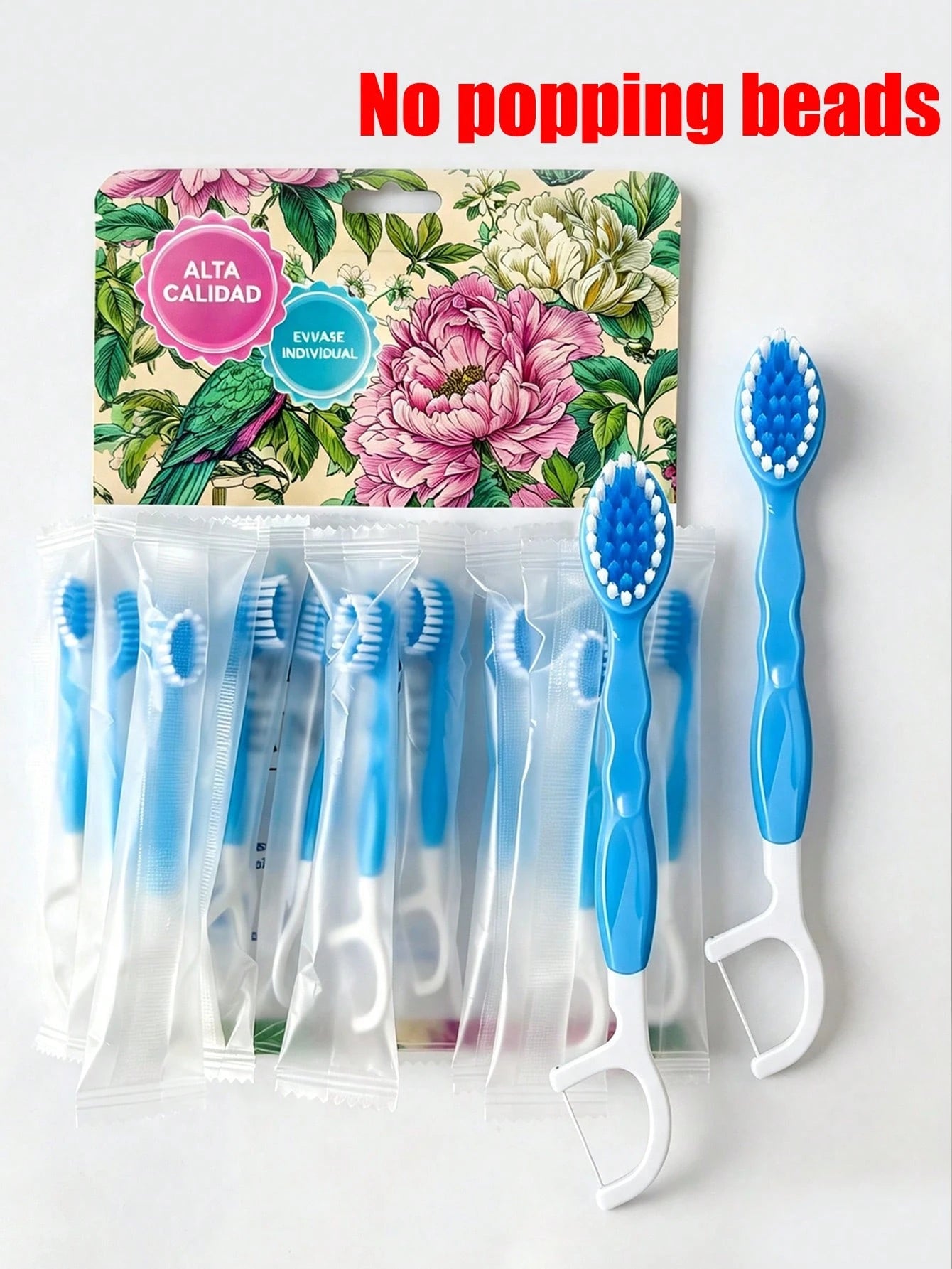 50/30/20/10/5/1pc Disposable Oral Care Tools, Individually Wrapped Dental Hygiene Kit With Mini Toothbrush, Floss Pick, Toothpick & Tongue Cleaner, Portable Travel Oral Cleaning Supplies For Home, Off