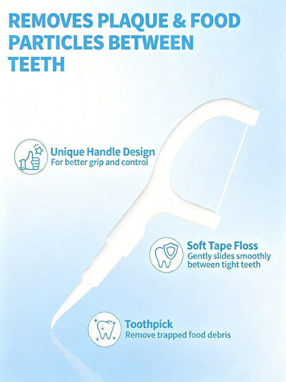 50/30/20/10/5/1pc Disposable Oral Care Tools, Individually Wrapped Dental Hygiene Kit With Mini Toothbrush, Floss Pick, Toothpick & Tongue Cleaner, Portable Travel Oral Cleaning Supplies For Home, Off
