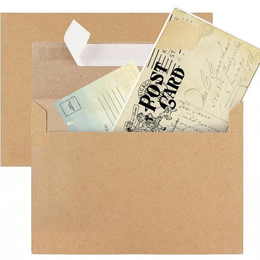 50 Pack Kraft Envelopes,Invitation Envelopes, Envelopes Invitations,Envelopes,Wedding, Shower,Brown Kraft Envelopes Personalize Birthday Party